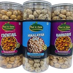 Nut N Care ROASTED MAKHANA (HIMALAYAN SALT, BERBQUE & COCTAIL FLAVOUR) (PACK OF- 3) 100G EACH-image-10