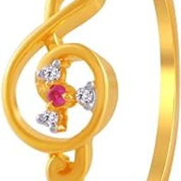 14k (585) Yellow Gold and American Diamond Ring for Women-image-25