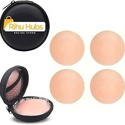 Silicone Nipple Covers, Reusable Adhesive Pasties for Women, Nude, 2 Pairs-picture-43