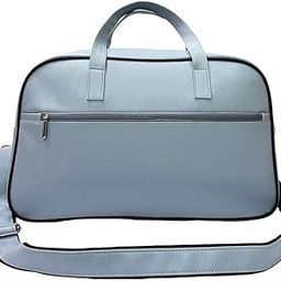 Faux Leather Travel Duffel Bag For Men And Women Stylish Leatherette Carry Luggage Duffle Bag | Compact And Comfortable For Travelling (Blue), 15 CM-image-7