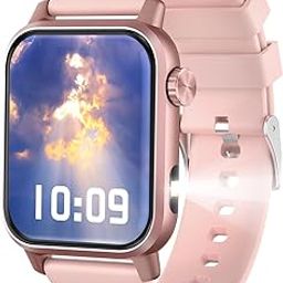 kececo Smart Watch, 1.85" HD Display, 3D Dynamic Dial, 60Hz High Refresh, Bluetooth Calling, LED Flashlight, 100+ Sports Modes (Pink)-38