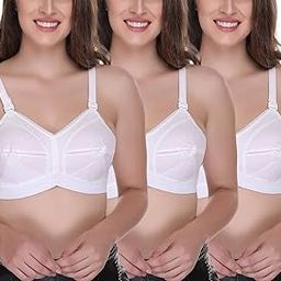 Women Ultimate Cotton Full Coverage Non-Padded Non-Wired Everyday Regular Bra with Cotton Strap (Combo_Pack of 3)-26