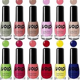 Volo Best Affordable Gloss Nail Polish Combo 12 Pcs Full Year Collection(Nude, Pink, Nude, Purple, Pink, Nude, Green, Magenta, Peach, Red, Yellow, Blue) 60 ML-image-86