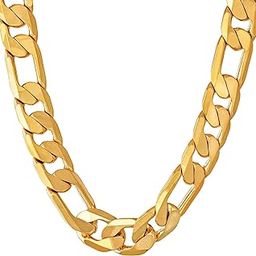 20Inch (12MM) Premium Classic (H.Q) Finely Detailed Chain in Gold Plating Gold-plated Plated Stainless Steel Chain (D-C-B-002)-image-5