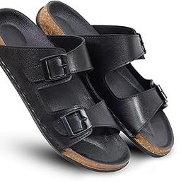 Men’s Black Synthetic Leather Sandals with Adjustable Buckle Closure – Durable, Comfortable, Casual & Stylish Summer Footwear for Everyday Use-picture-23
