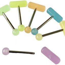 6x6x Capsule Tongue Rings Durable Professional Tongue Piercing Jewelry-image-49