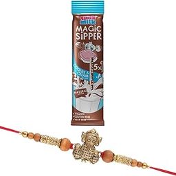 Quick Milk Magic Sipper Straw with Bal Ganesh Rakhi | Rakhi Gift For Brother | Magic Sipper Straw | 07-image-66