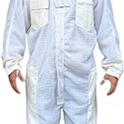 RAHBAN Ventilated Mesh Bee Suit – 3 Layer Mesh Net with Ultra Protection from Bee Sting/Breathable Full Suit with Air Circulation (L)-picture-17