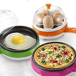 AARSH® 2 in 1 Electric Egg Boiling Steamer Egg Frying Pan Egg Boiler Electric Automatic Off with Egg Boiler Machine Non-Stick Electric Egg Frying Pan Nonstick Springform Pan (Multy)-3