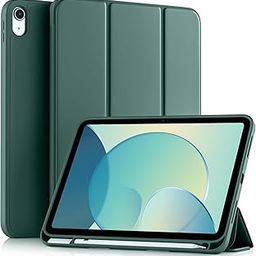 CERLINK Case for iPad (A16) 11th/10th Generation (2025/2022)-Auto Sleep/Wake Cover Pencil Holder Soft Flexible Case Recoil Series for Apple iPad 10th/11th Gen (Pine Green)-19