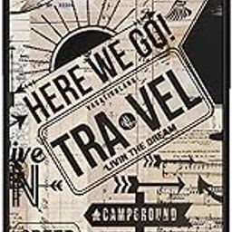 NDCOM Back Cover for iPhone 16e Back Cover - Protective iPhone 16e Phone Case Here We Go Travel Metal Case-15
