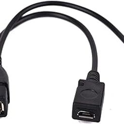 Fire TV Stick Amazon Upgraded 2 in 1 Micro Y Splitter USB Cable, Micro USB 2.0 Male to Micro Female with USB OTG Hosting to Power up Device, not for Charging Phone-24