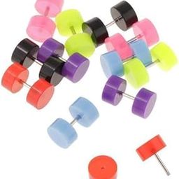 ™ 3x12pcs Acrylic Stainless Steel Barbell Stud Earring Fake Illusion Guage Plugs | Earrings | Fashion Jewelry-image-3