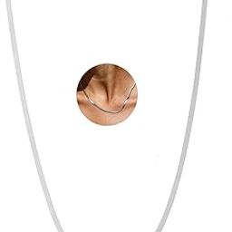 FASHIONS Classic Simple Stainless Steel Silver Western Charm Stylish Neck Necklace Chains for Girls & Women (Herringbone chain for women)-image-64