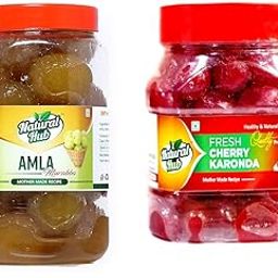 Natural Hub Combo Pack of Amla (1kg) and Cherry (500g) Murabba | Homemade Taste Murabba Packed in Sealed Food-Grade Jars | No Artificial Colour & Flavour-image-28
