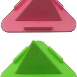 Presents (Multi Color) Table Mobile Holder Stand Triangle Pyramid Shape Mobile Holder - Anti Slip, Safe Mobile Stand Pack (2)-picture-24
