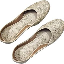 Elegant White Punjabi Jutti for Girls | Fancy Mojari Juttis | Traditional White Bellies for Womens | Designer Juti for Women-image-61