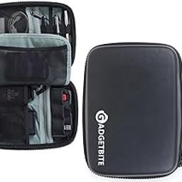 GadgetBite Water-Resistant Travel Electronic Organizer Bag for Charger, USB, Hard Drive, Phone, Cables, SD Cards, and More, Compact Portable Storage Carrying Case for Electronics Accessories-22