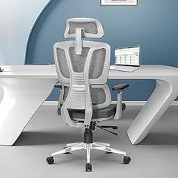 Da URBAN®️ Beatle High Back Mesh Ergonomic Office Chair with 3 Years Warranty, Adjustable Headrest, 4 Angle Back Locking, Seat Slider, Adjustable Lumbar Support (Grey)-image-67
