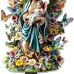 UJEAVETTE Garden Stakes Multifunctional Gifts Gifts 2D Plague for Outdoor Patio Spring Style B-image-39