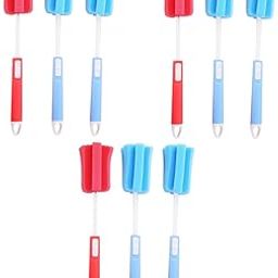 SOESFOUFU 9pcs Household Handle Sponge Brush Bottle Cleaning Brush for Cups and Bottles Soft Sponge Design for Safe Cleaning Random Colors-image-77