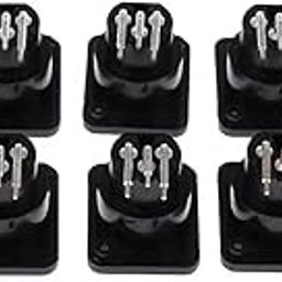 ATORSE 10 Pieces Black XLR 3 Pin Female Jack Panel Mount PCB Socket Connector-10