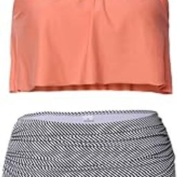 CALANDIS™ Women Vintage High Waist Bikini Set Push up Swimsuit Bathing Suit Pink M | Swimwear | Womens Clothing-image-55