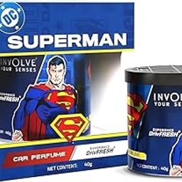 Involve Your Senses Superman Tin Can Fiber Car Perfume with OFFICIAL DC MERCHANDISE from Warner Bros - WBC03-40g | Freshen Up Your Car with Aquatic Fragrance | Car Air Freshener-26