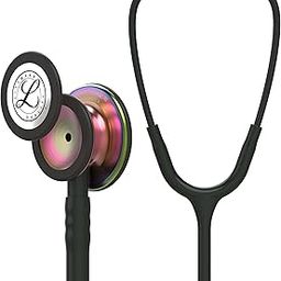 3M Littmann Classic III Monitoring Stethoscope, Rainbow-Finish Chestpiece, black stem and headset, Black Tube, 27 inch, 5870-21