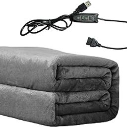 HEAVENGLOW Electric Blanket USB 3 Gear Winter Warm Shawl Wearable for Travel Home Couch-image-0