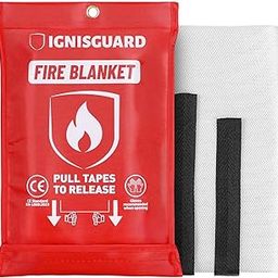 IGNISGUARD Emergency Fire Blanket for Home and Kitchen, 1-Pack 40"x40", Fiberglass Fire Blankets Emergency for Home BBQ Grill Camping Car Office Warehouse Picnic Fireplace Fireproof Survival Safety-image-67
