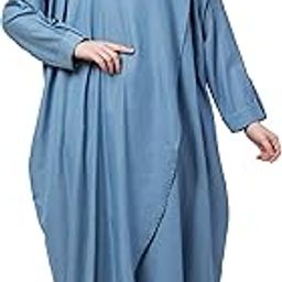 Women’s Loose Fit Denim Abaya Dress With Side Pocket (BT-DNMA-004)-29