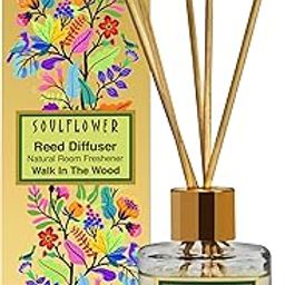 Soulflower Walk in The Wood Reed Diffuser Set, Pure Aroma Oil & Reed Sticks for Home, Office & Living Room, 100% Natural, No Synthetic Colors or Fragrances | Long-Lasting Aromatherapy, 50ml-0