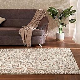 Welspun Wonder-Full Polyester Carpets for Living Room/Bedroom/Hall | 4x6 Feet | Dusty Grey Floral Pattern with Anti-Skid Backing | Machine Washable | Soft and |Comfortable Rugs for Living Room.-image-39