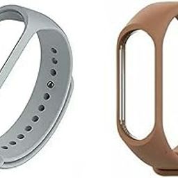 Adjustable Silicone Wristband Band Straps for Xiaomi Original Mi 3 & Mi 4 (L-Grey, Brown, Xiaomi Mi Band 4 Original) with Warranty (Combo Pack, Pack of 2)-picture-20