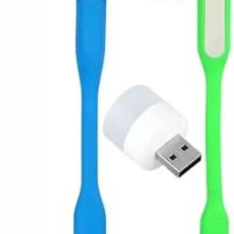 Triple Combo - USB Light, Fan, and Mini Bulb Emergency Set for Laptop, Phone, Desktop (Multicolor)-14