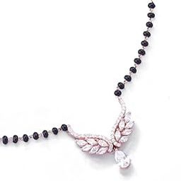 Jewellery american diamond traditional short mangalsutra for women (Gopi)-image-98
