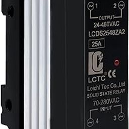 LCLCTC SSR 25 AA Solid State Relay AC to AC (Input70-280V AC Output 24-480V AC) with Radiator, 25A(AC to AC 25A)-image-35