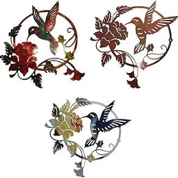 MERISHOPP 3PCS Metal Bird Wall Sculptures Art Hangings Indoor Outdoor Home Decors|Home & Garden|Yard, Garden & Outdoor Living|Garden D?©cor|Garden D?©cor-image-41