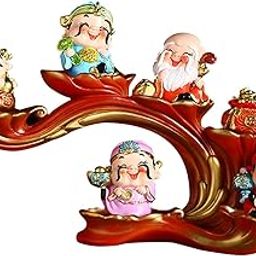 ARTISOUL® God of Fortune Figurine Creative for Spring Festival Bedroom Home Decoration with Stand | Home Decor | Figurines-image-30