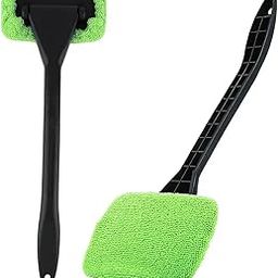 Sykul Windshield Clean Car Glass Cleaner Wiper Handle Wand Microfiber Cloth With Reusable Cloth Cover, Universal Removable Car Glass Cleaner Tool (1 Pc / 38 Cm Long)-image-88