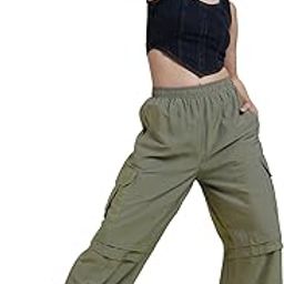 Women's Baggy Fit High-Rise Track Pants| Cargos Trousers|Track Pants for Women|Trousers for Women|Pants for Women-picture-6