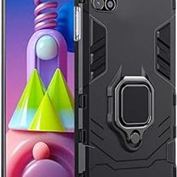 TheGiftKart Tough Armor Bumper Back Case Cover for Samsung Galaxy M51 | Ring Holder & Kickstand in-Built | 360 Degree Protection | Hard Back Case Cover for Samsung Galaxy M51 (PC & TPU, Black)-picture-12
