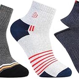 Men Cushioned Ankle Length Sports Socks -Pack Of 3-image-40