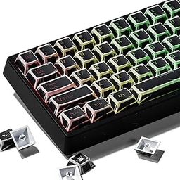 GMKWTL XVX Black Translucent Keycaps,PBT Keycap Set Cherry Profile,Dye Sublimation Graffiti Keyboard Keycaps Suitable for 60% 65% 75% 80% 100% MX Switches Mechanical Keyboard-image-16