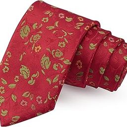 Trendy Red & Green Colored Microfiber Necktie for Men-picture-38