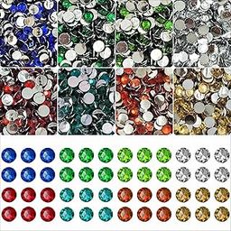 INDIKONB 2800 Multicolor Rhinestones Flatback Pastable Kundan Stones Gemstones and Crystals for Art and Crafts, Jewellery Making, Clothes, Embroidery Material DIY kit (5 mm, Multicolor) || SR 5mm ||-picture-14