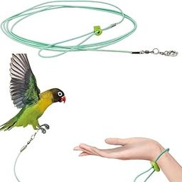 Bird Harness, Bird Belt, Adjustable Parrot Leg Ring with 2m Elastic Rope, Harness for Birds Suit with Leash for Parrot, Budgerigars, Cockatiels-10
