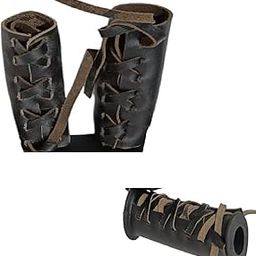 RevUp Bike Handlebar Leather Grip Cover| Motorcycle Handle Bar Leather Grips Cover - Black for R E Continental GT-image-18