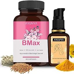Ayurvedic Best Kept Secret Bosom BBF Oil & Bmax Capsules for Women | Natural Breast Enhancement & Firming | 100% Ayurvedic Formula | Pack of 2-image-36